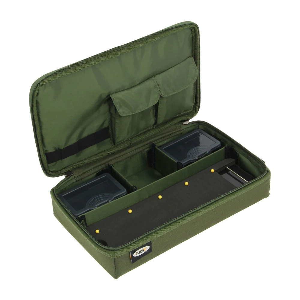 NGT Complete Carp Rig System szerelékes - aprócikkes táska dobozokkal
