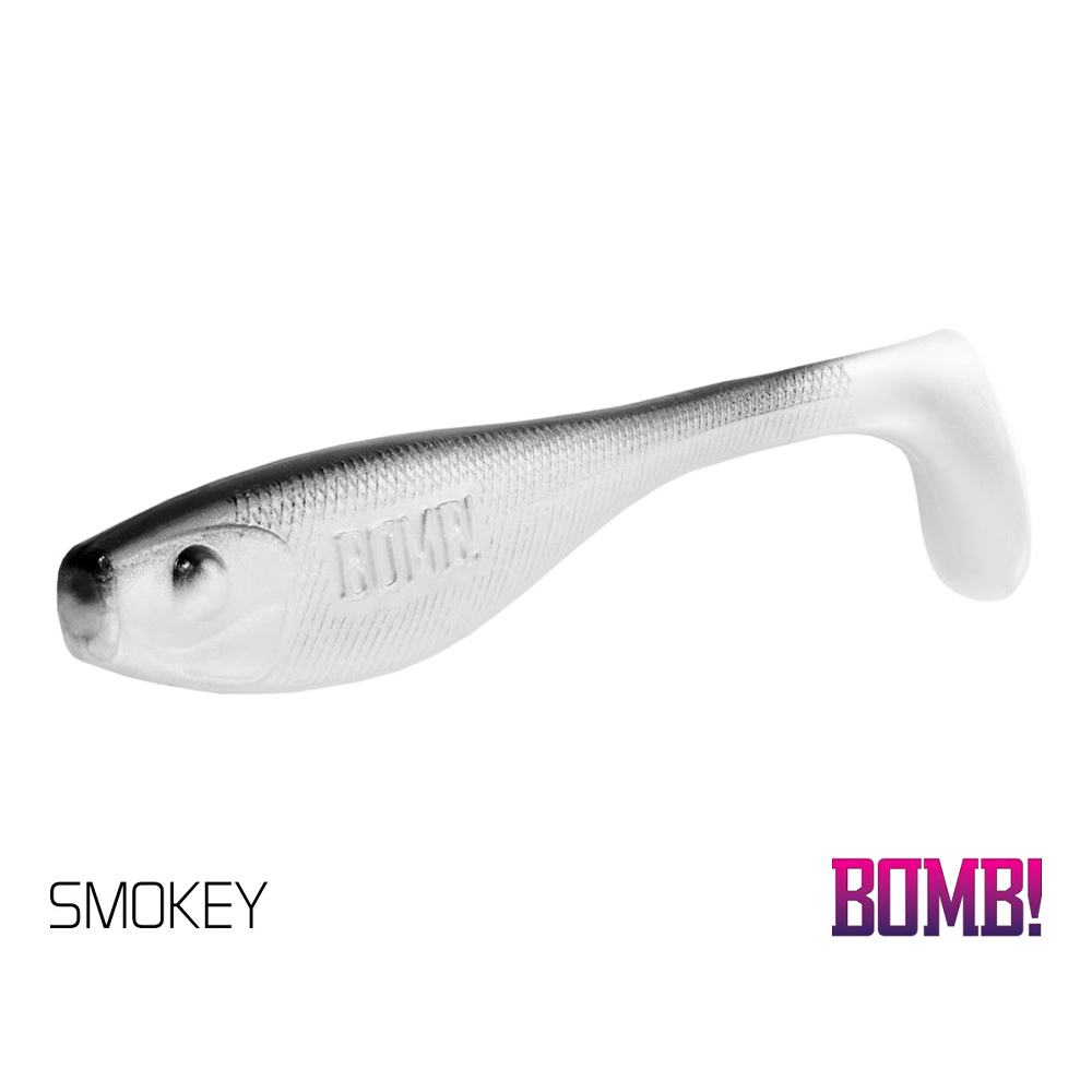 Delphin BOMB! Fatty gumihal, Smokey, 10cm, 5db