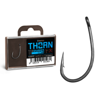 Delphin THORN Shanker pontyozó - bojlis horog, titán, matt fekete, #8, 11db