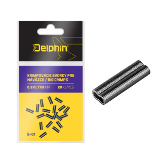 Delphin krimpelő cső, roppantó hüvely, 0,8x1,7x8mm, 20db
