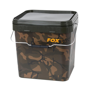 Fox Camo terepmintás horgász vödör tetővel, 17 liter